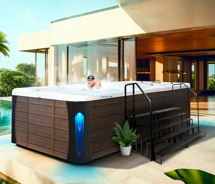 Calspas hot tub being used in a family setting - Elpaso